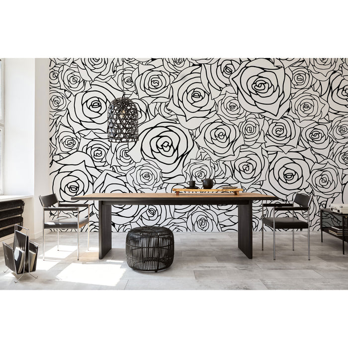 Wall paneling "roses"