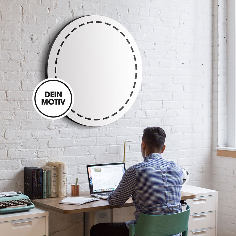 Round acoustic picture with your own motif