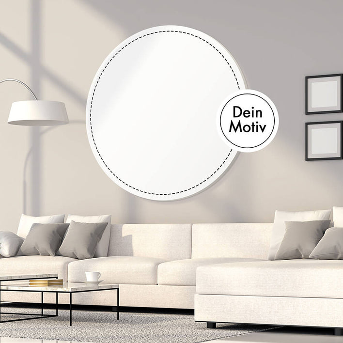 Round clamping picture with your own motif
